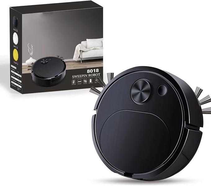 Zerodis Robot Vacuum Cleaner,Rechargeable Sweeping Vacuuming Mopping 3 in 1 Intelligent Sweeping Robot for Hard Floor Flat Ground Marble Tile Wooden Floor