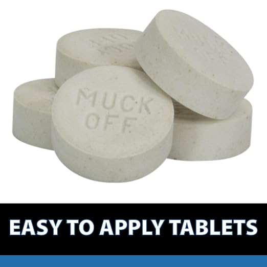 CrystalClear MuckOff Natural Pond Muck Treatment Sludge Remover, 96 Tablets | Living beneficial bacteria clarifier with enzyme for water gardens, fountains & bird baths; fish, aquatic animal & pet safe