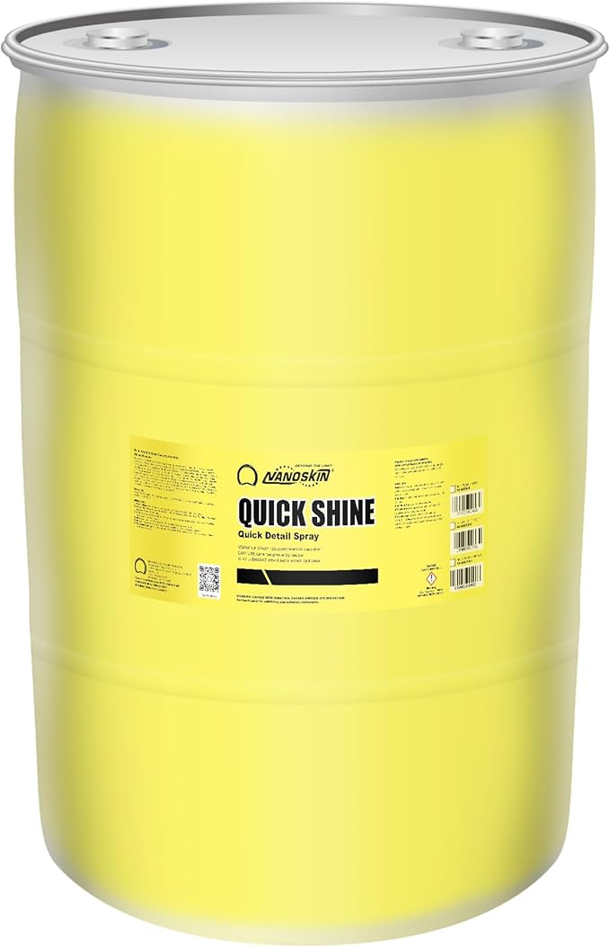 Nanoskin QUICK SHINE Quick Detail Spray 55 Gallons - Waterless Detailer Spray for Car Detailing | Deep Gloss Car Wax Booster & Clay Lubricant | Removes Dust, Smudges, Fingerprints & Other Contaminants