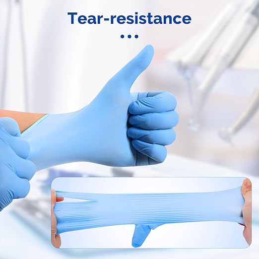 JMU Nitrile Exam Gloves Small, 3.5 Mil, Powder-Free, Latex-Free, Disposable Medical Glove, Blue, 4000 Count
