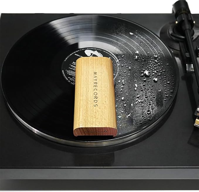 sdroceRyaM Vinyl Record Cleaning Kit 9 -in-1 Vinyl Records Cleaner Kit Soft Velvet & Record Brushes, LP Cleaning Brush, Anti-Static Microfiber Cloth, Record Mitts, Needle Brush, Storage Box