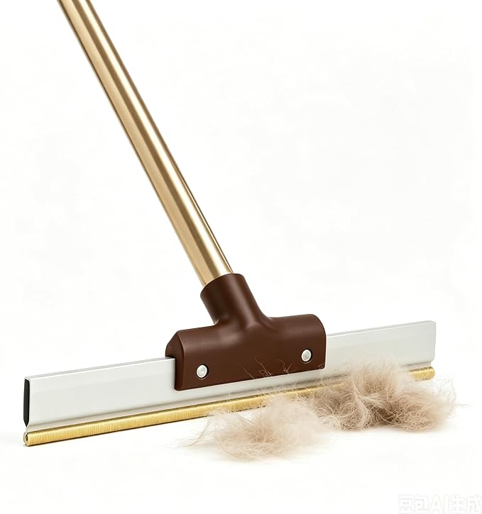 Eyliden Carpet Rake for Pet Hair Removal, 54" Telescoping Long Handle | Dog and Cat Hair Remover Broom Tool for Carpets, Rugs, Mats, Metal Rake, Protect Your Back