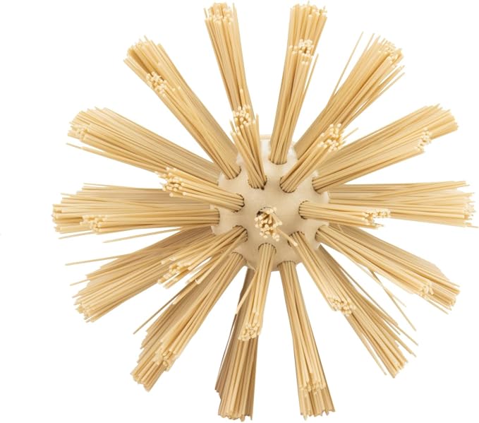 SPARTA Multi-Purpose Valve Brush Pipe Brush, Round Brush with Polyester Bristles, Color Coded for Commercial Cleaning, Kitchen, Restaurant, Bathroom, Plastic, 7.1 X 4 X 7.1 Inches, Tan, (Pack of 6)
