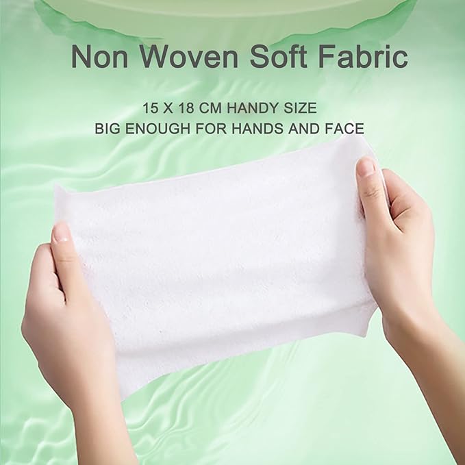 100 Pack Green Tea Wet Wipes Bulk for Homeless, Clean Face Hands Quickly, Green Tea Wet Wipes Bulk for Homeless, Perfect for Hiking Camping Travel Outdoor