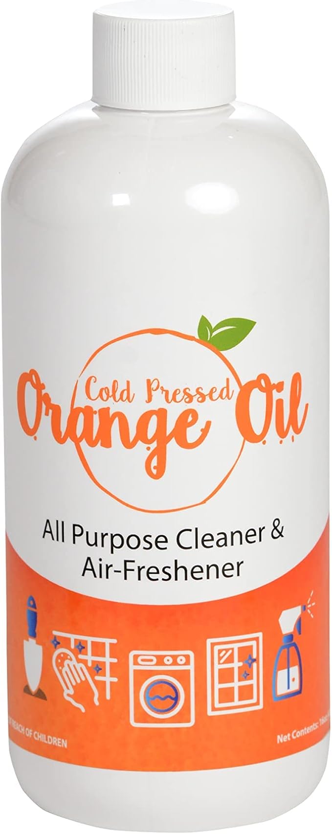 Bluewater Chemgroup Premium Cold Pressed Orange Oil Concentrate- 16 oz (with D-Limonene), Concentrated Cold Pressed Orange Oil Cleaner - All-Purpose Citrus Cleaner and Degreaser Blend