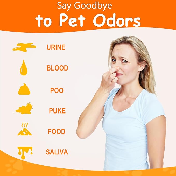 Pet Odor Eliminator for Home and Strong Smells, Plant Based Formula Dog & Cat Urine Odor Eliminator Spray,Pet Stain and Odor Remover for Carpet -3.5 OZ Odorless