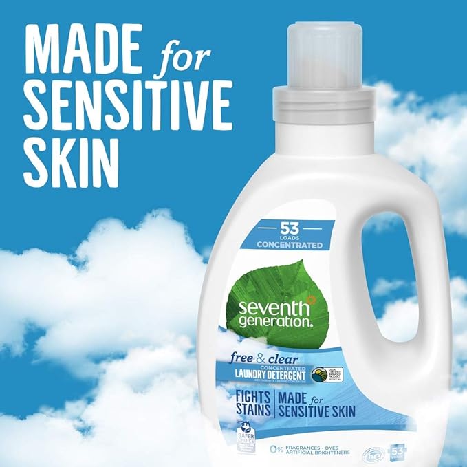 Seventh Generation Dishwasher Detergent Packs, Free & Clear, 90 Packs with Concentrated Laundry Detergent, Free & Clear, 106 Loads