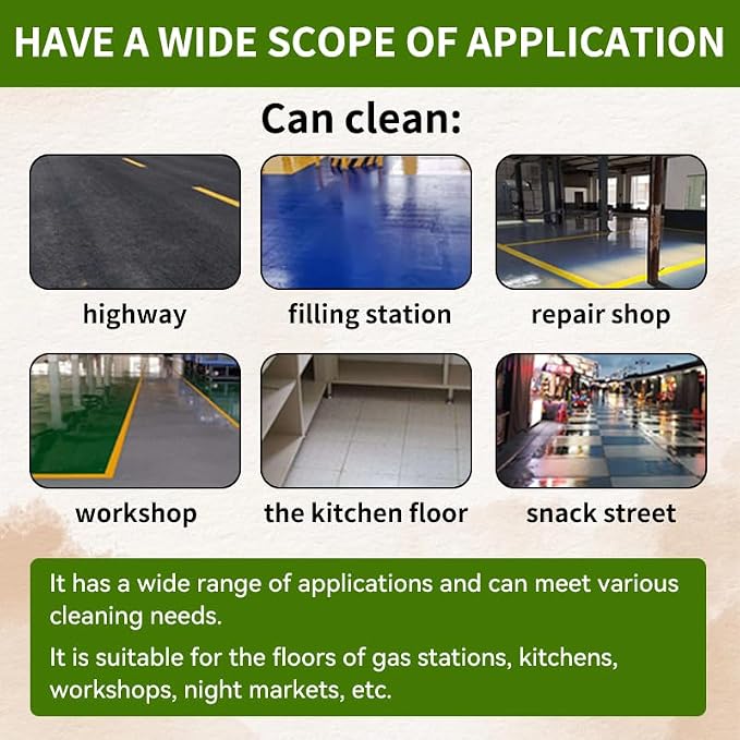 Concrete Oil Stain Remover - Removes and Cleans Oils, Greases from Garage Floors & Driveways | Heavy Duty Degreaser, Removes Tar & Grime, For Kitchen, Gas station, Garage, Outdoor & More (1 KG)
