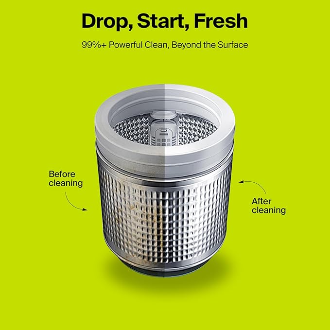 Washing Machine Cleaner Tablets 24 Count, Lavender Scent High Foaming Washer Deodorizer, 3-in-1 Clean Fresh Maintain for Front Load & Top Load, Deep Clean Drum & Tub, Septic Safe