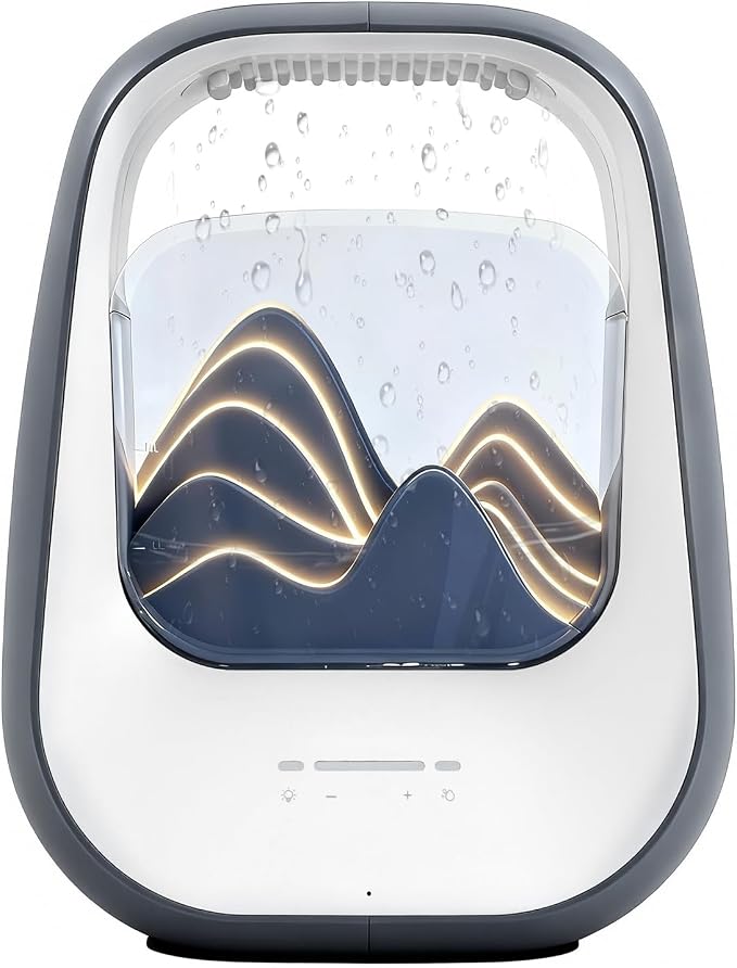 8-in-1 White Noise Sound Machine with Rain Drop Real Sound, Crey | Sound Machine with Aroma Diffuser for Sleeping, Stress Relief, Night Light Timer for Bedroom Office Home Hotel SPA Decor