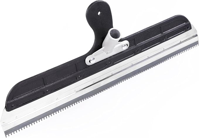 56cm Epoxy Floor Squeegee,Notched Squeegee for Epoxy & Self-Leveling Concrete Rake,5mm Bilateral Notched Blade, Wide Plastic Spreader for Garage, Industrial, and DIY Floor Coating