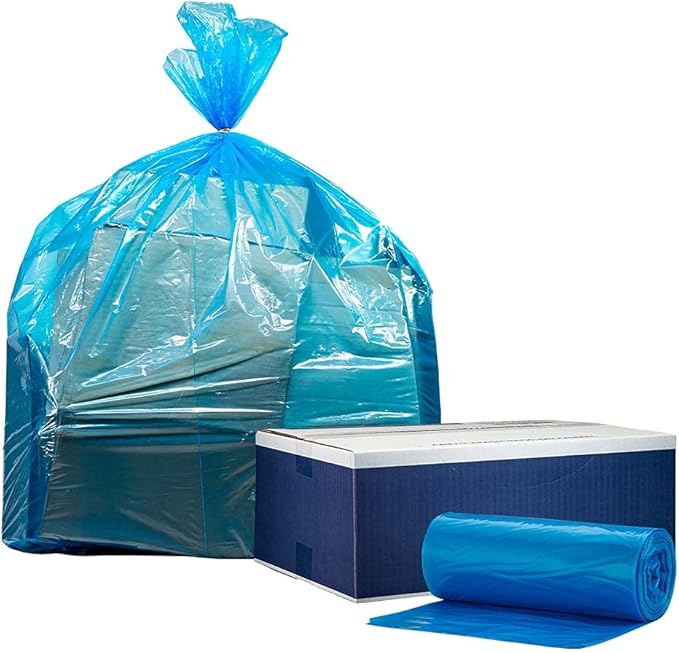 Plasticplace 20-30 Gallon Blue Recycling Bags 1.2 Mil, 30"W x 36"H, 200 / case