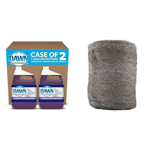 P&G PROFESSIONAL Dawn Degreaser, 1 Gallon (2 Pack) and Homax Steel Wool Grade #0000, 16 Pads