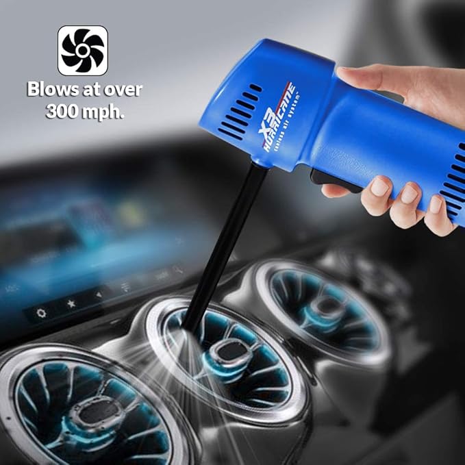 Canless Air Rechargeable Compressed Air Duster Can - Permanent - More Continuous Use Than Traditional Canned Air Dusters - Green Alternative for Computers & More - USA Made