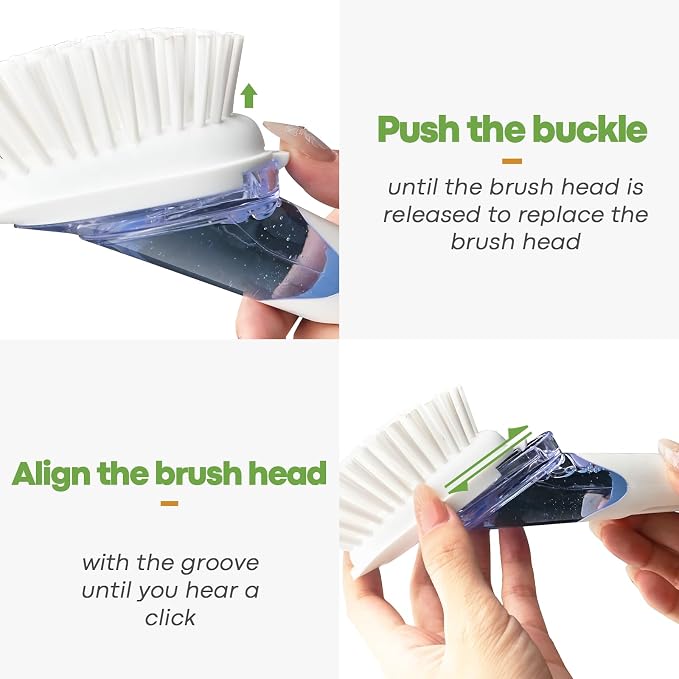 Dish Brush with Soap Dispenser + Brush Refills