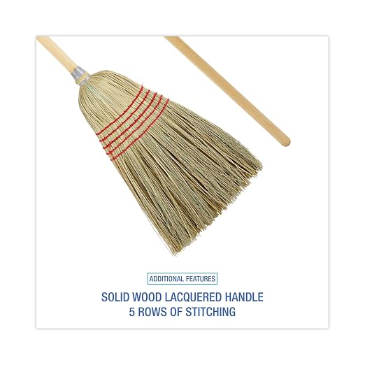 C-BROOM PARLOR MIXED FIBER WOOD HANDLE