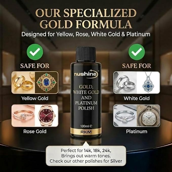 Nushine Gold Polish 3.4 Oz - ecofriendly formula works effortlessly with beautiful results