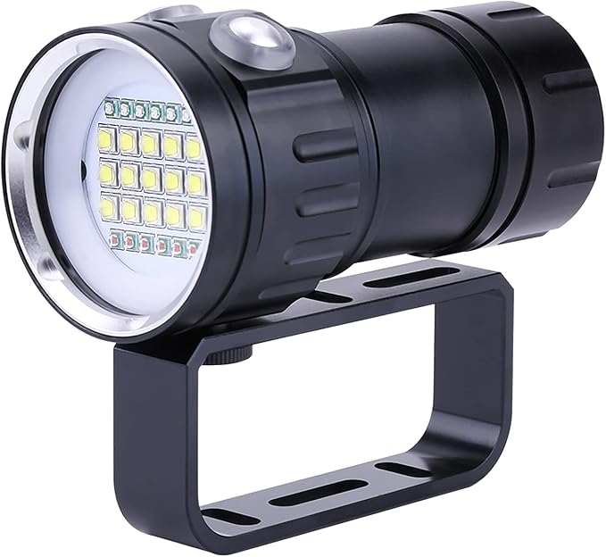 Dive Light, Diving Flashlight 18000 Lumen IPX8 Waterproof Diving Torch Scuba Dive Lights 500M Underwater LED Flashlight Submersible Lights