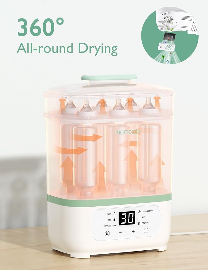 Momcozy Bottle Sterilizer and Dryer, 8-in-1 Electric Steam Baby Bottle Sterilizer for Baby Bottles, Baby stuffs & Breast Pump Accessories