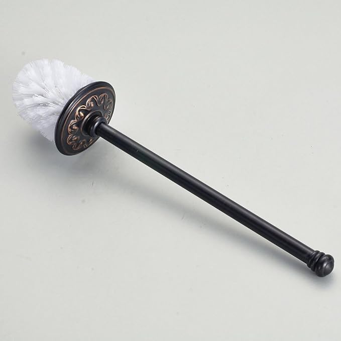 Leyden Bronze Toilet Brush Holder,Oil Rubbed Bronze Toilet Brush Plunge Retro Toilet Bowl Brush Bathroom Accessories Wall Mounted
