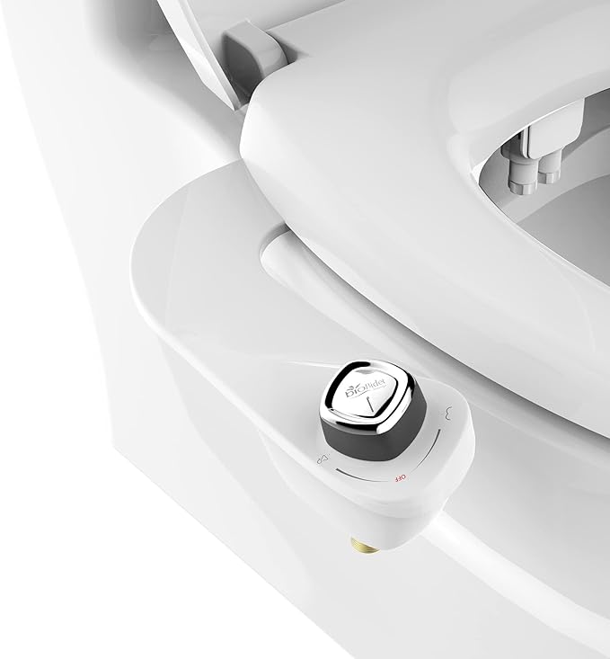 Bio Bidet by Bemis SlimEdge 2-Pack of Freshwater Attachments, White, Non-Electric & LUXE Bidet NEO 185 - Self-Cleaning, Dual Nozzle, Non-Electric Bidet Attachment for Toilet Seat, Adjustable