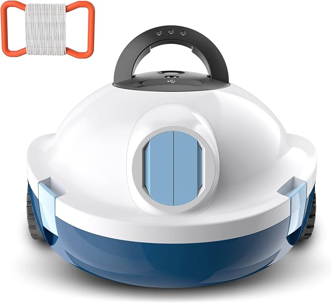 Y10 Robotic Pool Cleaner, Cordless Pool Vacuum with High Efficiency Dual Suction Power, 120 Mins Runtime