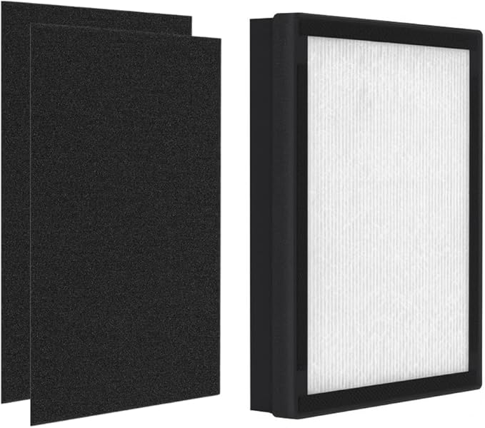 Nispira FAP-C01-A HEPA Replacement Filter for Filtrete Air Purifier, IDYLIS AC-2119, IAP-10-100, IAPC-40-140, IAP-10-150, H13 HEPA Activated Carbon 8 Packs