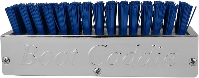 GG Grand General Chrome Aluminum 7-1/2" (L) x 2-5/8" (H) x 3" (D) Boot Caddies, Blue brush w/Amber/Clear Led, 98983