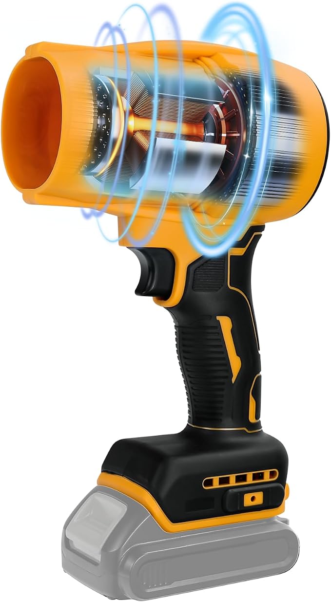 Cordless Leaf Blower for DeWalt 20V Battery, 30000 RPM Handheld Jet Fan Air Blower, Mini Jet Dry Blowers Fan for Patio Cleaning, Lawn, Car (NO Battery)