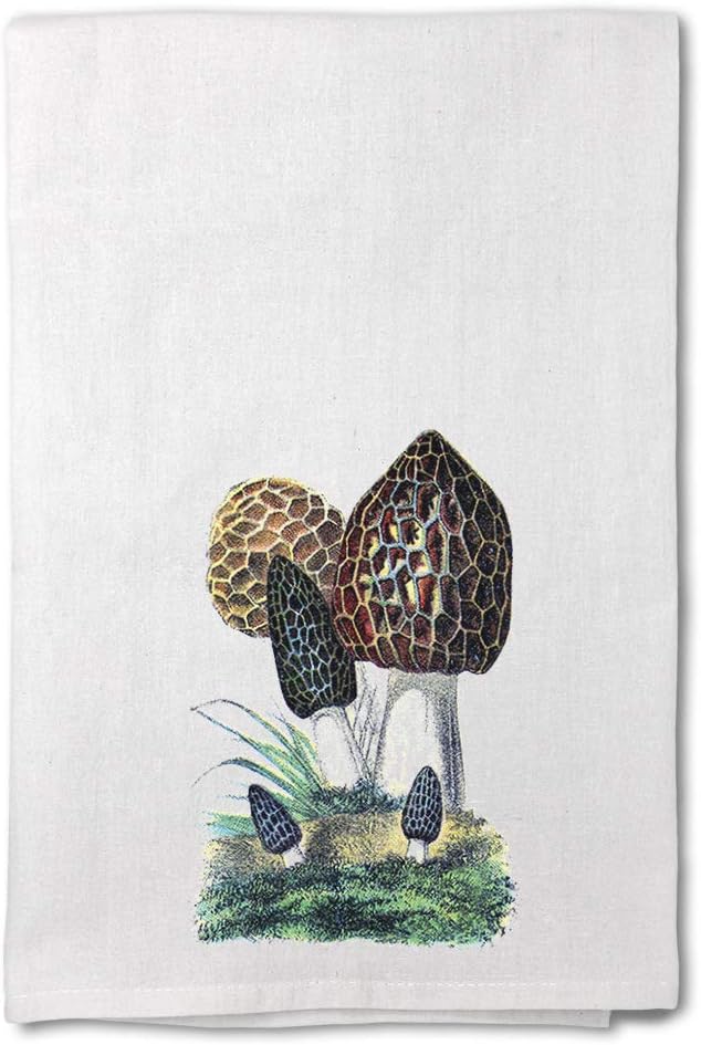 Style In Print Custom Decor Flour Kitchen Towels Mushroom Vintage Look L Food & Beverage Vegetables Food & Beverage Vegetables Cleaning Supplies Dish Towels Design Only