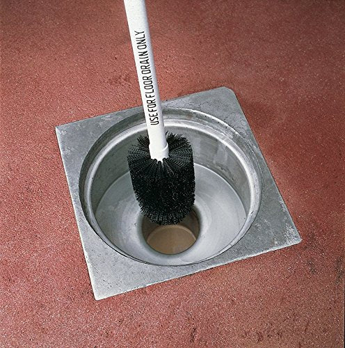 SPARTA 4014600 Plastic Floor Drain Brush, Drain Cleaning Brush With Female Thread For Drain Cleaning, 3 Inches, Black