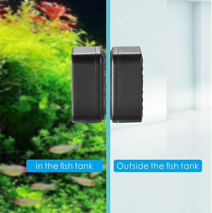 Carefree Fish Aquarium Mini Magnetic Cleaner for Glass Fish Tank Tiny Algae Scraper Not Floating