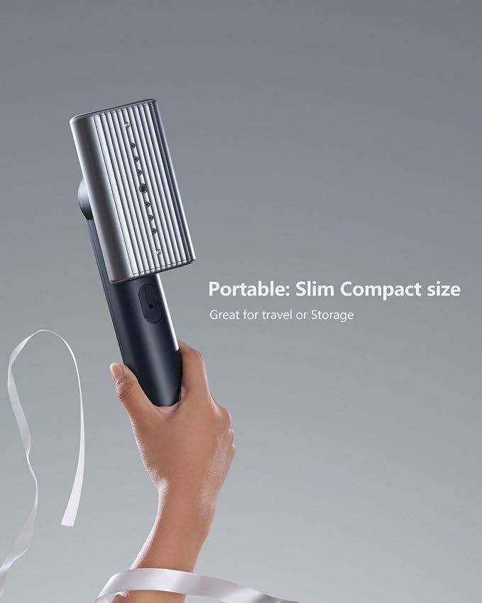G9 Pro Smart Handheld Steamer for Clothes, Palm-Sized & Lightweight (1lb), Dual Steam Modes, Easy Wrinkle Remover, Auto Shut-Off, Travel & Home Double Use (Metal)