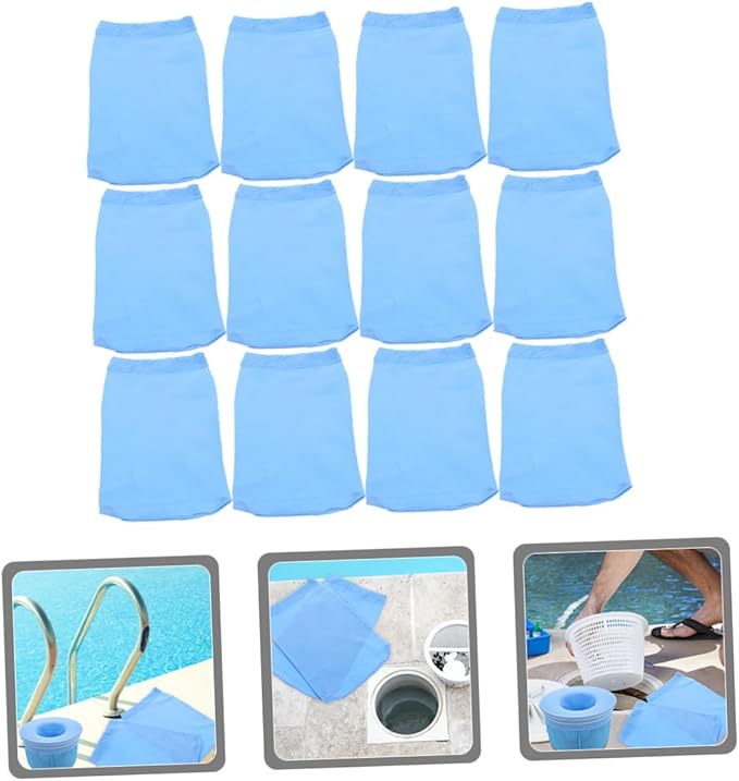 GALPADA 125pcs Pool Skimmer Socks Fine Mesh Cleaning Bags for Swimming Pool Debris Capture