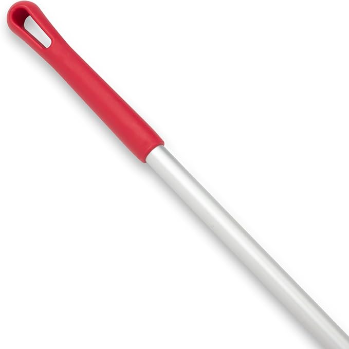 SPARTA Adjustable Aluminum Broomstick, 48” Mop and Broom Handle Replacement with Color-Coded System for Environments with Harsh Cleaning Agents, Aluminum, 48 Inches, Red, (Pack of 12)