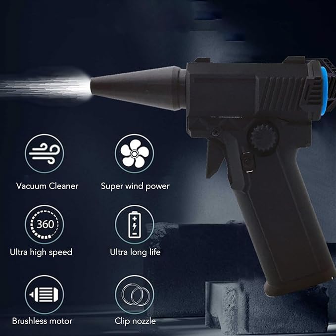 Electric Air Duster Multifunctional Efficient 200000RPM Stepless Speed Type C QC15W Fast Jet Dry Blower for Car Computer Keyboard Lens Outdoor