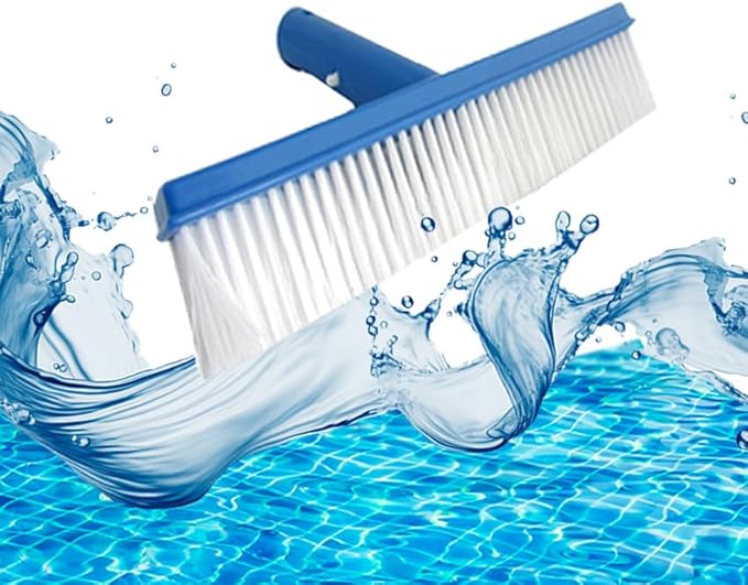 FibroPool Above Ground Pool Maintenance Kit – Telescoping Pole, Leaf Skimmer Net, Vacuum Head, Pool Brush, Floating Chlorinator & Test Strips – Easy Clean Kit for Inflatable & Soft-Sided Pools