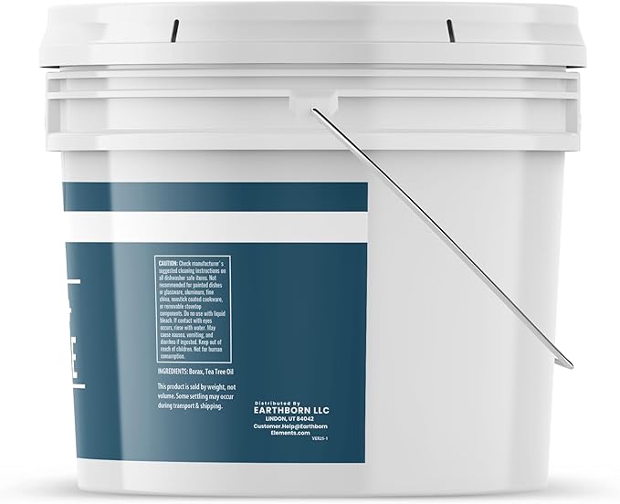 Earthborn Elements Borax with Tea Tree Essential Oil, 1 Gallon Bucket, Laundry Booster, Refreshing Scent, Bulk Size