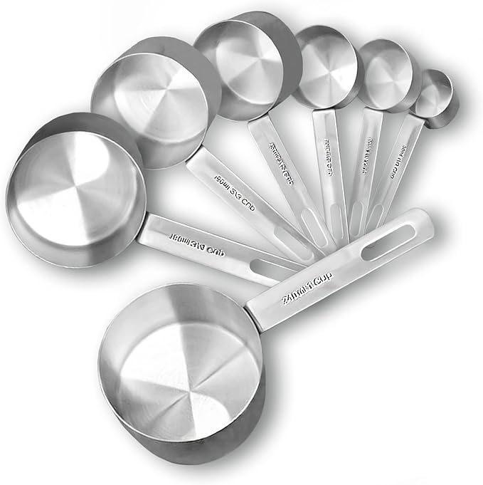 7-Piece Stainless Steel Measuring Cup Set [Upgraded]