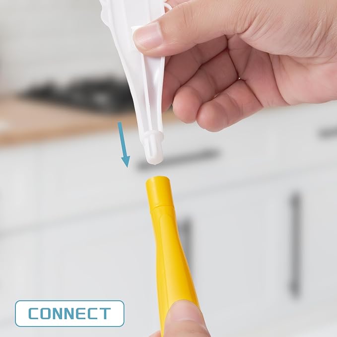 40 Count Disposable Dusters Refills Compatible with Swiffer Duster,Multi Surface 360° Heavy Duty Duster Refills for Cleaning Home,Celling Fan,Blinds,Vent&Shelves (1 Short Handle +1 Extenda Handle)
