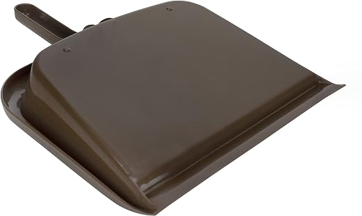 SPARTA Handheld Dustpan with Handle, Cleaning Essentials for Home and Commercial Use, 10", Brown
