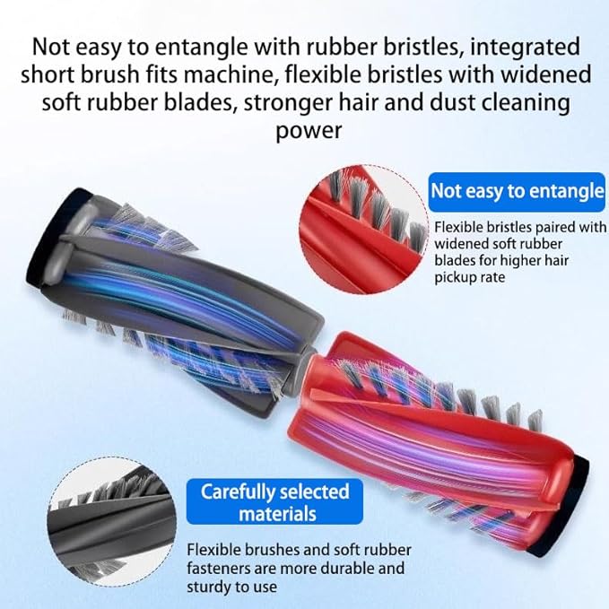 (34-Piece Maintenance Kit Replacement Parts for Roborock Qrevo S5V / Curv/Edge/Edge S5A / Curv S5X Robot Vacuum Accessories,6 Pack Dust Bags,10 Pack Side Brushes,4 Pack Main Rollers
