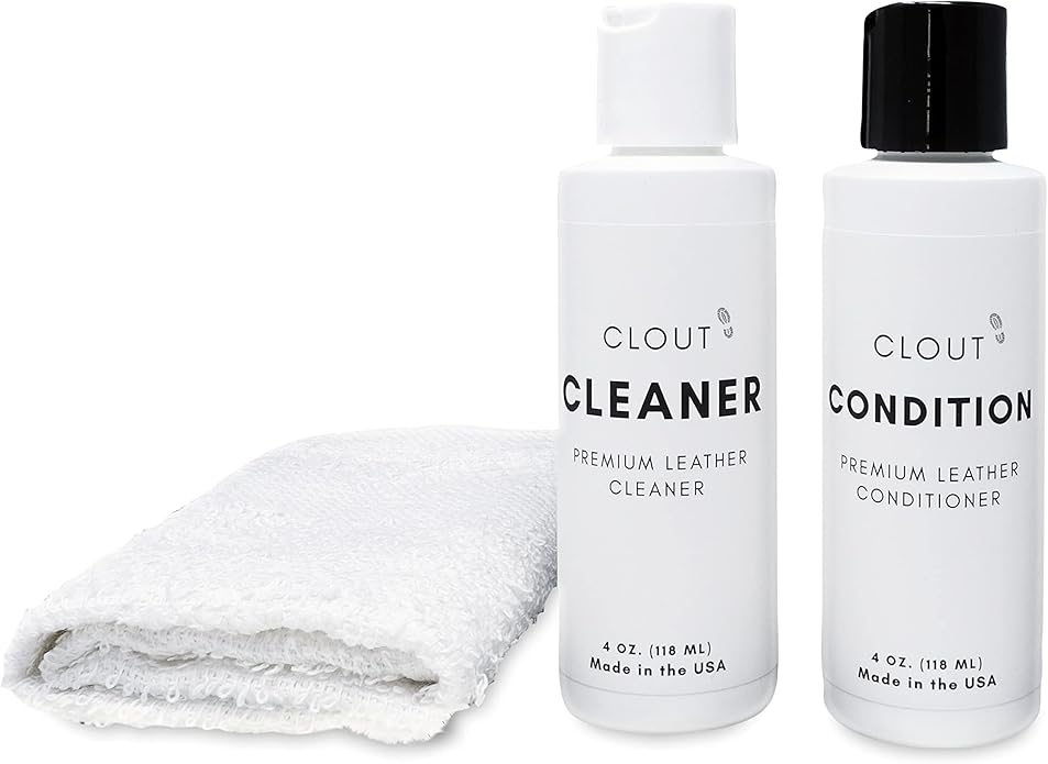 CLOUT Premium Leather Sneaker Care Kit - Shoe Cleaner and Conditioner for Shoes, Boots & Accessories - Safe for All Colored and White Leather