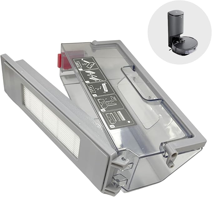 Dust Bin Box Compatible with Ecovacs Deebot Ozmo Yeedi T5/N5/T8/N8/T8AIVI/T8MAX/T8POWER/T9/950 Series Robot Vacuum Cleaner Parts