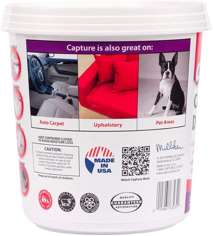 Capture Carpet & Rug Dry Cleaner (2.5lb) & Capture Spot and Stain Remover (32 oz), Couch, Sofa Cleaner and Stain Remover - Bundle