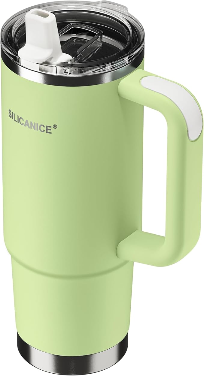 For Travel & Gym – Never Drink from a Moldy Lid Again: 30oz Hygienic Tumbler, 100% Leakproof Lid & Removable Foldable Spout. Reinforced Base, Fits Cup Holders- Key Lime