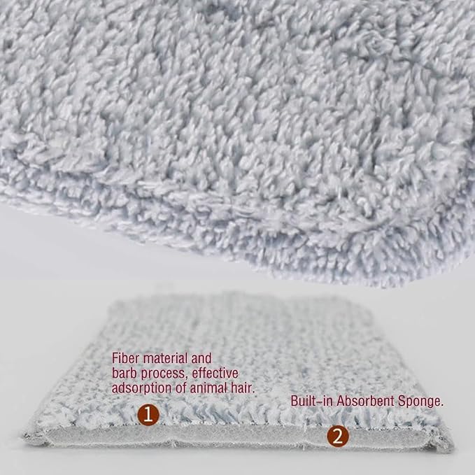 24 Inch Microfiber Mop Pads 6 Pack for Hardwood Tile Laminate Deep Clean | Reusable flat mop pads for floor cleaning, fits 24-inch mop heads, washable and durable, wet/dry use, home cleaning essential