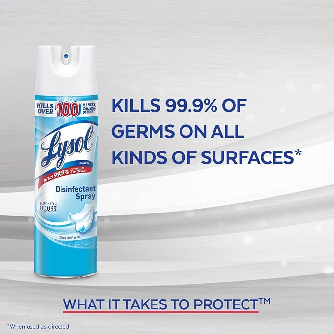 Lysol Professional Disinfectant Spray, Spring Waterfall, 19 oz (3 Pack)