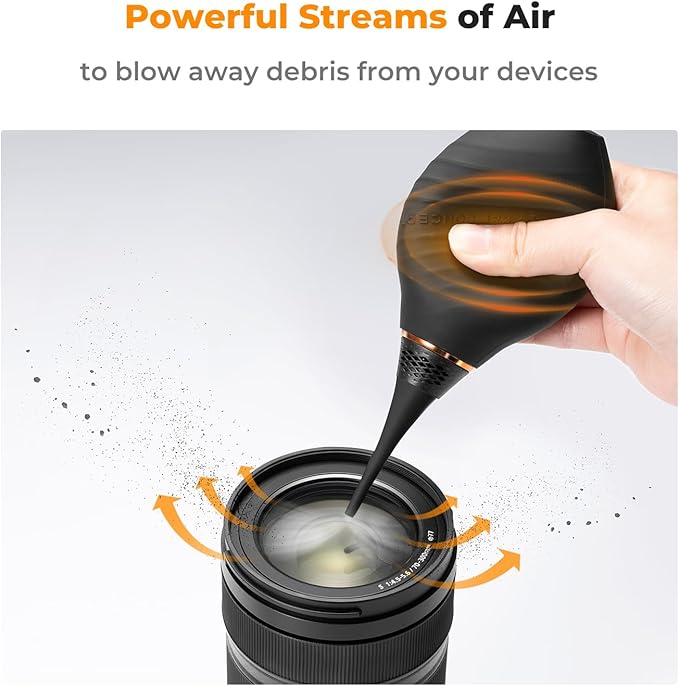 K&F Concept 24mm Full Frame Sensor Cleaning Swab*20+Long Nozzle Air Blower Compatible with Nikon Sony Canon DSLR Camera Sensor