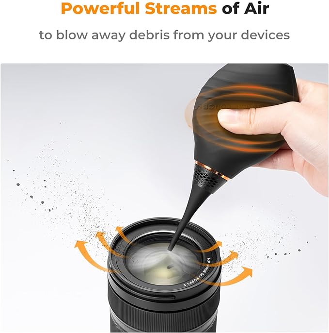 K&F Concept 24mm Full Frame Sensor Cleaning Swab*10+20ml Sensor Cleaner+Long Nozzle Air Blower